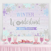 Winter Ein-Derland Schneeflocke Foto Hintergrund für Geburtstag